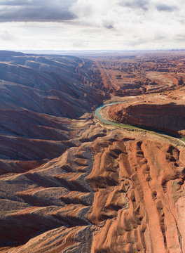 The Raplee Anticline, unique Geology aerial in southern Utah