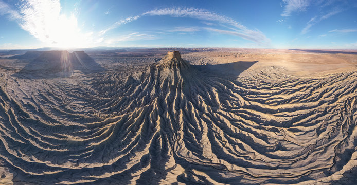 Erosion paints an abstract picture in the badlands of Utah backcountry