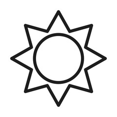 sun symbol icon, line style