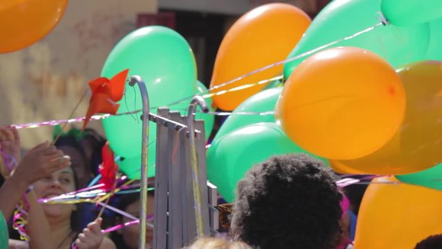 colorful ballons on a sunny day