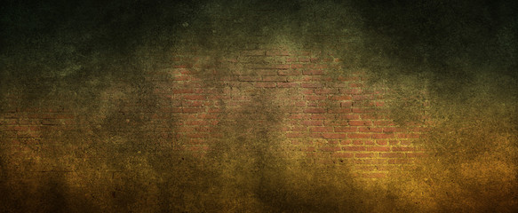 Obraz premium Color brick wall background. Brick wall seamless pattern. For neon lights advertising background.