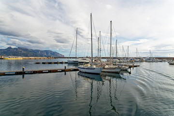 Fototapeta na wymiar Arbatax harbour - East coast of Sardinia - Italy