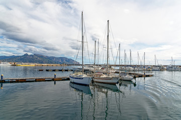 Fototapeta premium Arbatax harbour - East coast of Sardinia - Italy