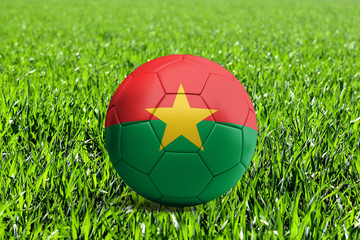 Burkina Faso Flag on Soccer Ball