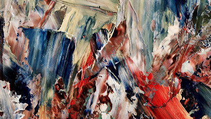 Colorful abstract background wallpaper. Modern motif visual art.  Mixtures of oil paint. Trendy...