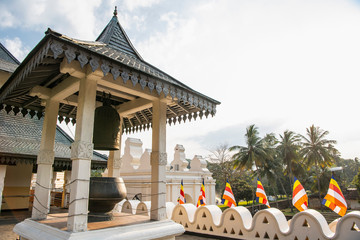 bell at the shrine of the holy tooth relic in Kandy / Sri Lanka