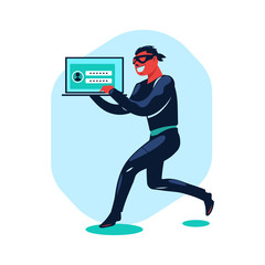 Hacker Phishing scam attack web security vector concept, Illustration of phishing and fraud