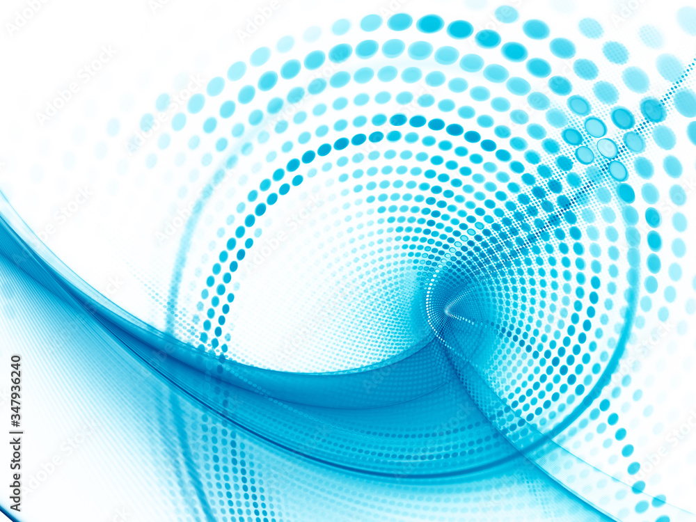 Fototapete abstract light background. digital art fractal graphics. composition of glowing lines and mosaic hal