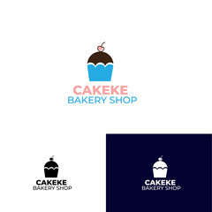 Fototapeta premium Bakery Shop Logo with style modern for business bread shop , pastry shop, cake shop , patisserie ,home bakery,cupcake shop 