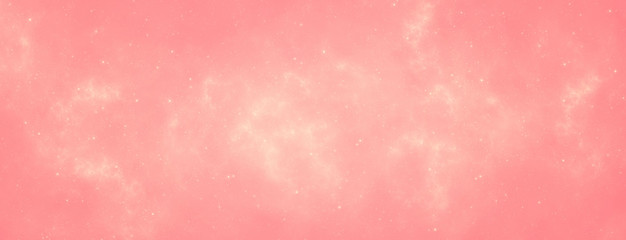 Pink pastel web banner background with clouds and stars texture