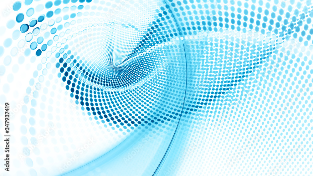Poster abstract light background. digital art fractal graphics. composition of glowing lines and mosaic hal