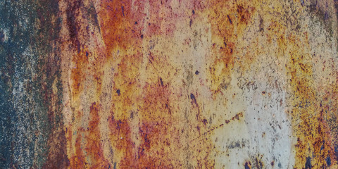 texture of rust on old metal surface background	
