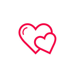 Love heart icon vector illustration