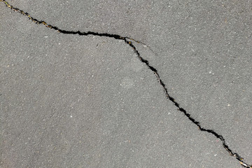 texture of asphalt with crack