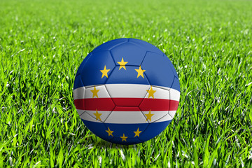 Cape Verde Flag on Soccer Ball