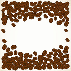 Blank coffee beans square frame