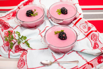 blackberry sweet tasty pudding