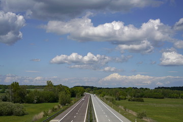 Leere Autobahn A11 Brandenburg