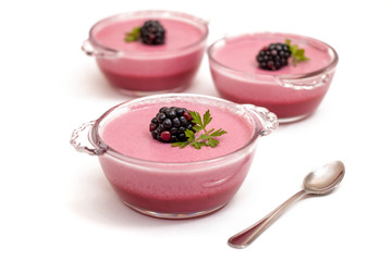 blackberry sweet tasty pudding