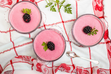 blackberry sweet tasty pudding