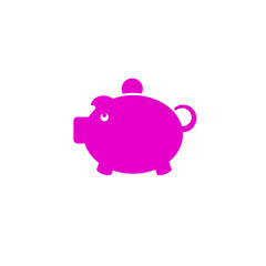piggy bank icon on white background.