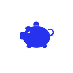 piggy bank icon on white background.