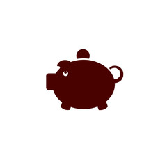 piggy bank icon on white background.