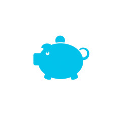 piggy bank icon on white background.