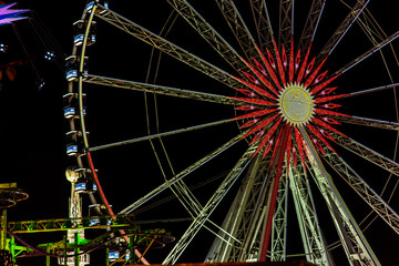 Fototapeta premium Illuminations of theme park at night