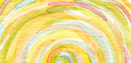 Watercolor blot painting. Canvas texture horizontal background.