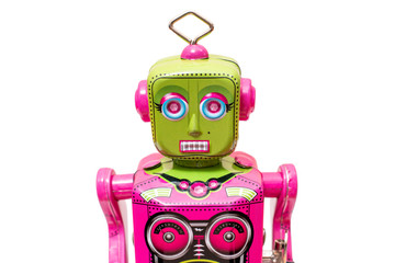 Vintage tin robot toy