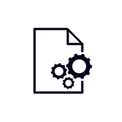 gear icon on metal internet button