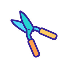 classic-style garden shears icon vector. classic-style garden shears sign. color symbol illustration