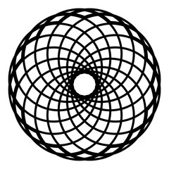 Abstract mandala on white background. Greeting Card, Invitation, Tattoo. Anti-Stress Therapy Pattern.