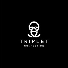 Bold and masculine logo design of connection on dark background colours - EPS10 - Vector.