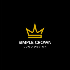 Unique and creative logo design of letter S and crown on dark background colours - EPS10 - Vector.