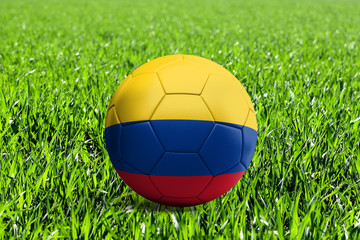 Colombia Flag on Soccer Ball