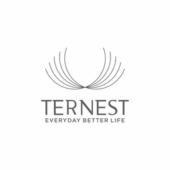 Luxury and minimalist logo design of nest on clear background colours - EPS10 - Vector.