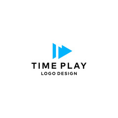 Unique logo design of play button on white background colours - EPS10 - Vector.