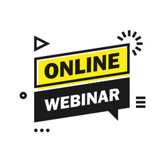 Fototapeta premium Online Live Webinar Button, label - banner design template. Vector illustration