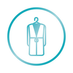 coat in clothes hanger, gradient style