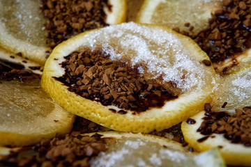 A light snack to alcohol from lemon, sugar and coffee.