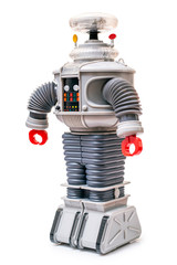 Vintage tin robot toy