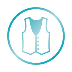 elegant vest icon, gradient style