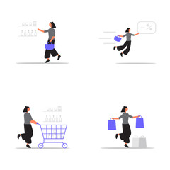 Bundle of Gone Shopping. Perfect for banners, leaflets, landing pages, social media content.