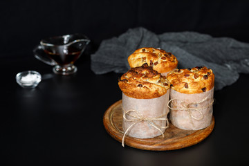 Still life of baking and powdered sugar .