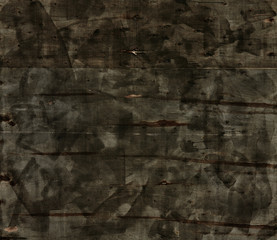 abstract black painting on a wood background, painting in grunge style, dark painting on a plywood