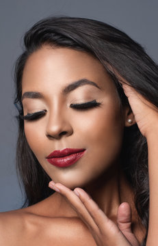 beauty portrait  photography of a pretty Hispanic black woman