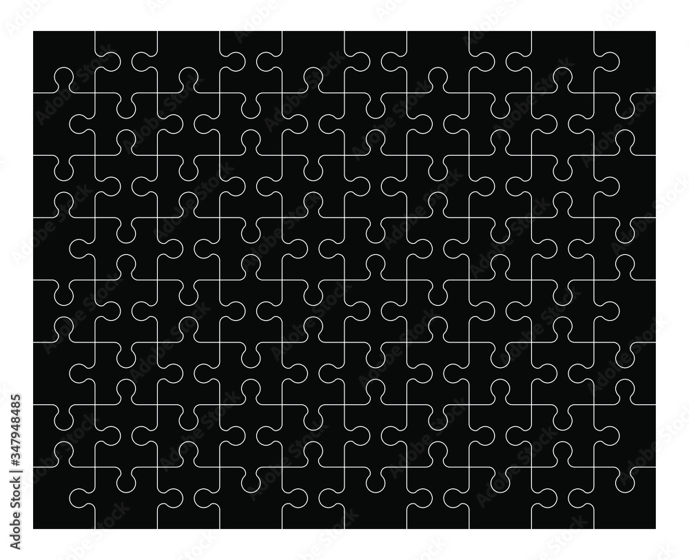 Poster the set of eighty pieces of the puzzle. puzzle with different types of details and the ability to mo