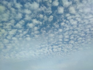 clouds in the blue sky